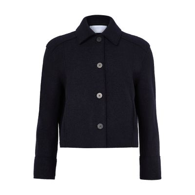 Boiled wool short jacket
