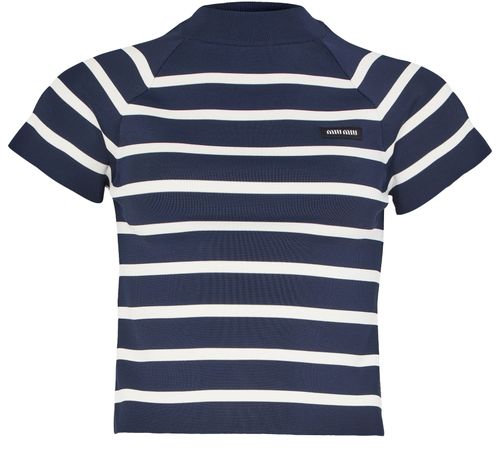 MIU MIU Roll-neck sailor sweater