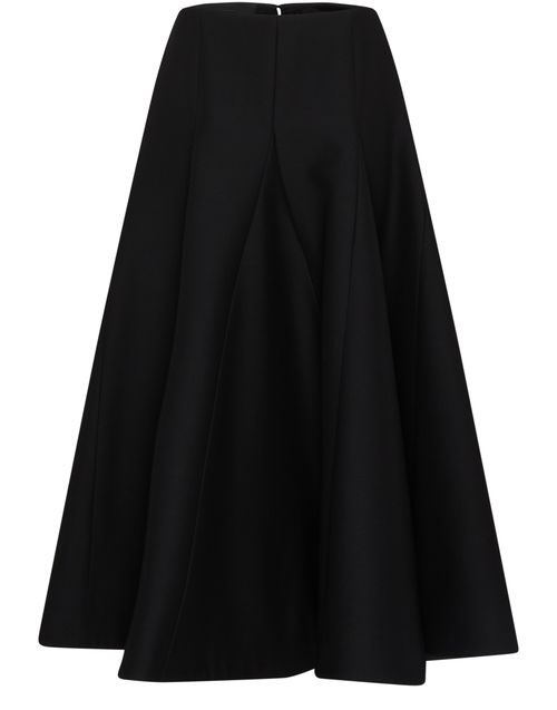 VALENTINO GARAVANI Couture crêpe midi skirt