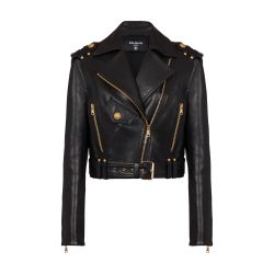 Biker レザー製 ファスナージャケット レディース | BALMAIN | 24S