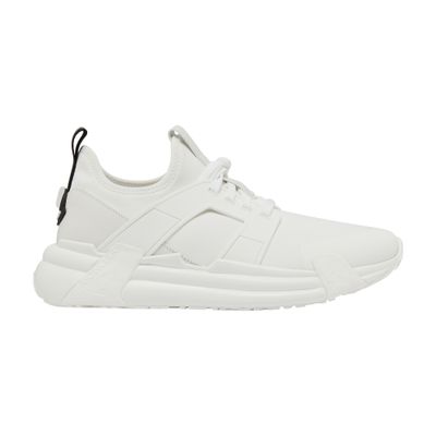 Moncler Lunarove Rubber And Leather-trimmed Neoprene Sneakers In White