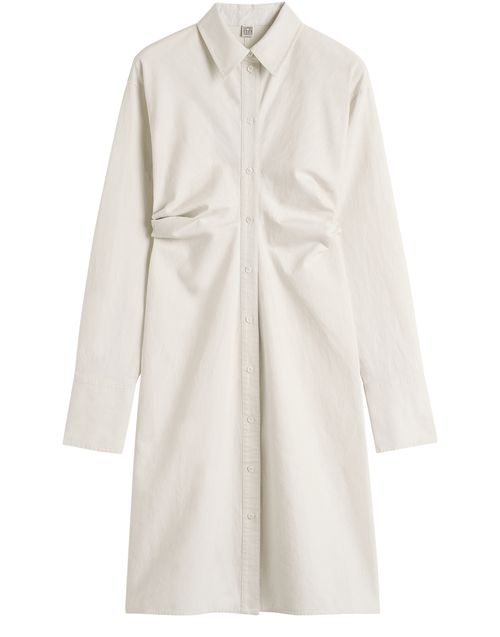 Toteme — Casual cotton shirt dress (Off-white)