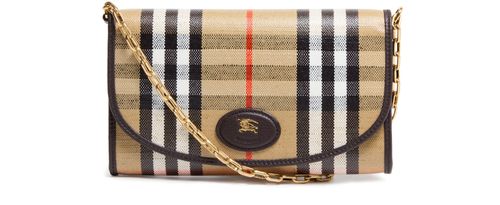 BURBERRY  Highlands compact wallet with chain