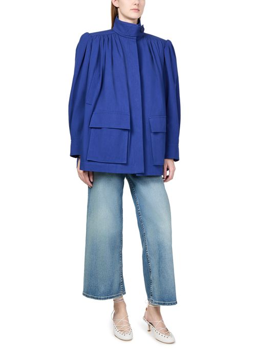 CHLOE High-collar jacket in cotton canvas