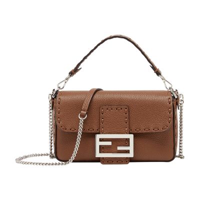 Fendi Baguette Mini Bag In Brown