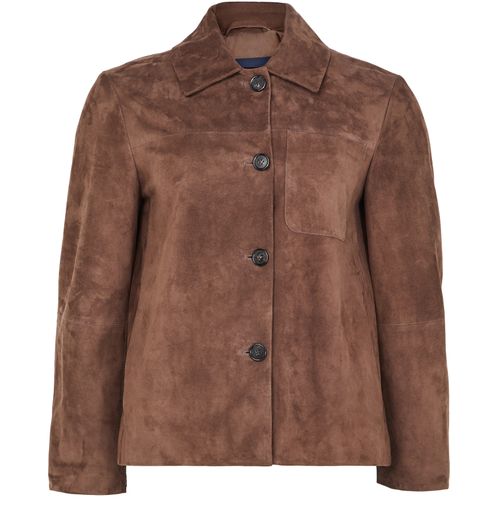S MAX MARA Cloe shirt jacket in suede leather
