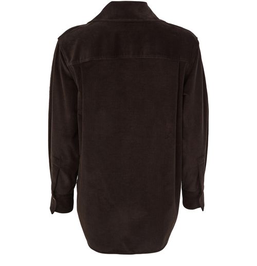 FERRAGAMO Chemise à manches longues en coton velours côtelé