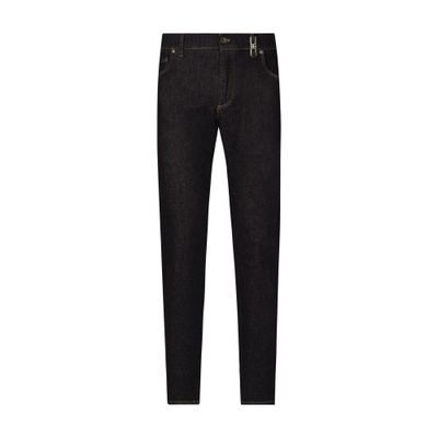 Dolce & Gabbana Slim-fit Stretch Denim Jeans In Multicolor