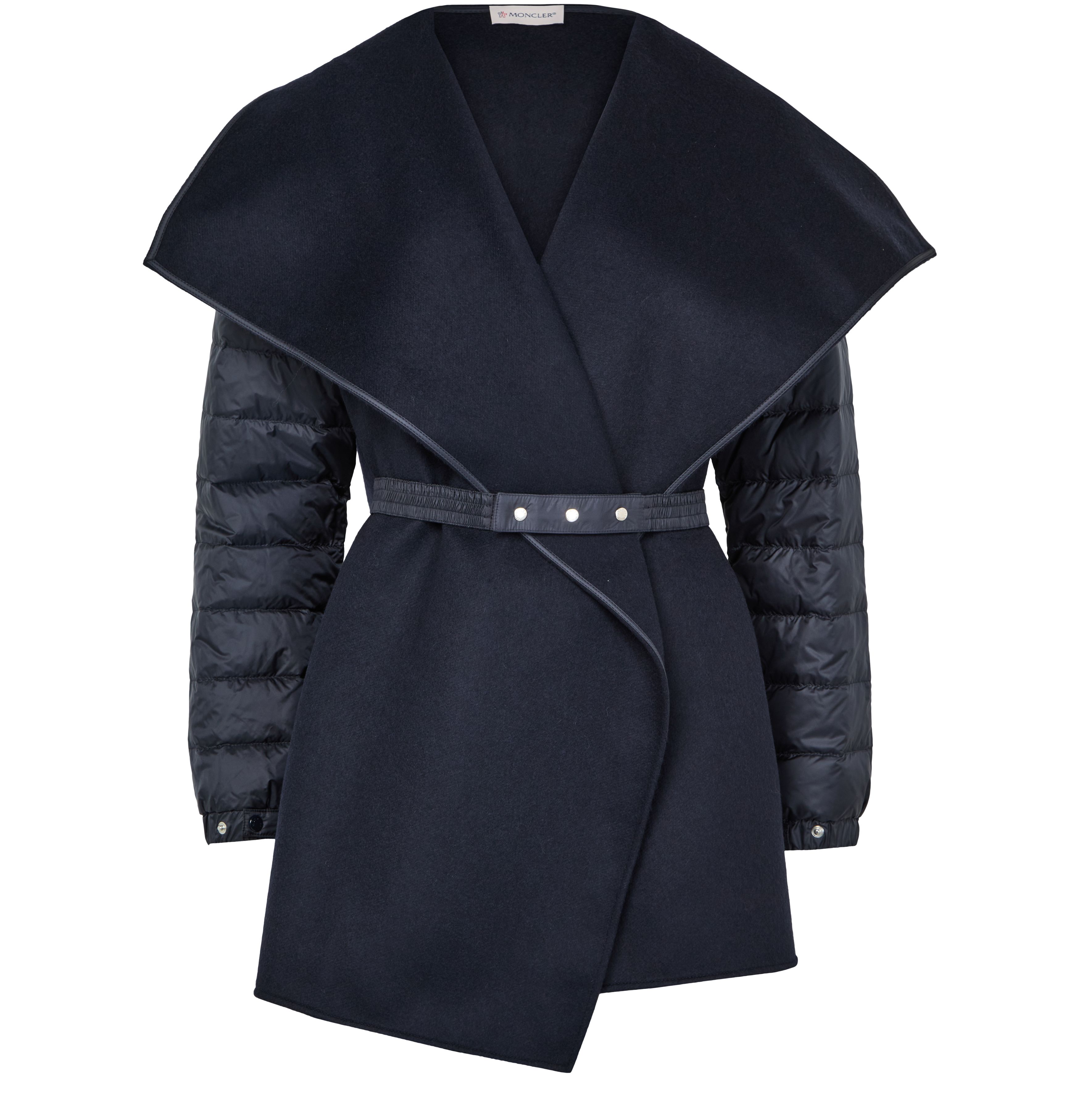 Quilted wool felt cape