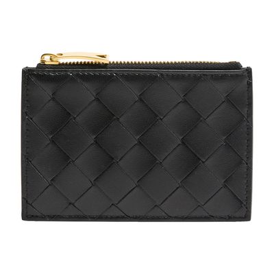 Bottega Veneta Intrecciato Zipped Cardholder