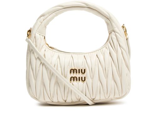 MIU MIU Wander quilted nappa leather hobo bag