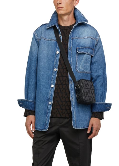 VALENTINO GARAVANI Kleine Tasche mit Trageriemen aus Toile Iconographe