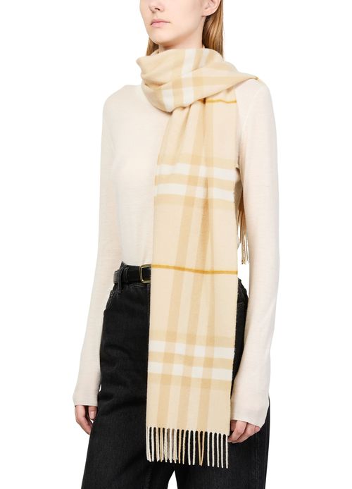 BURBERRY Check cashmere scarf