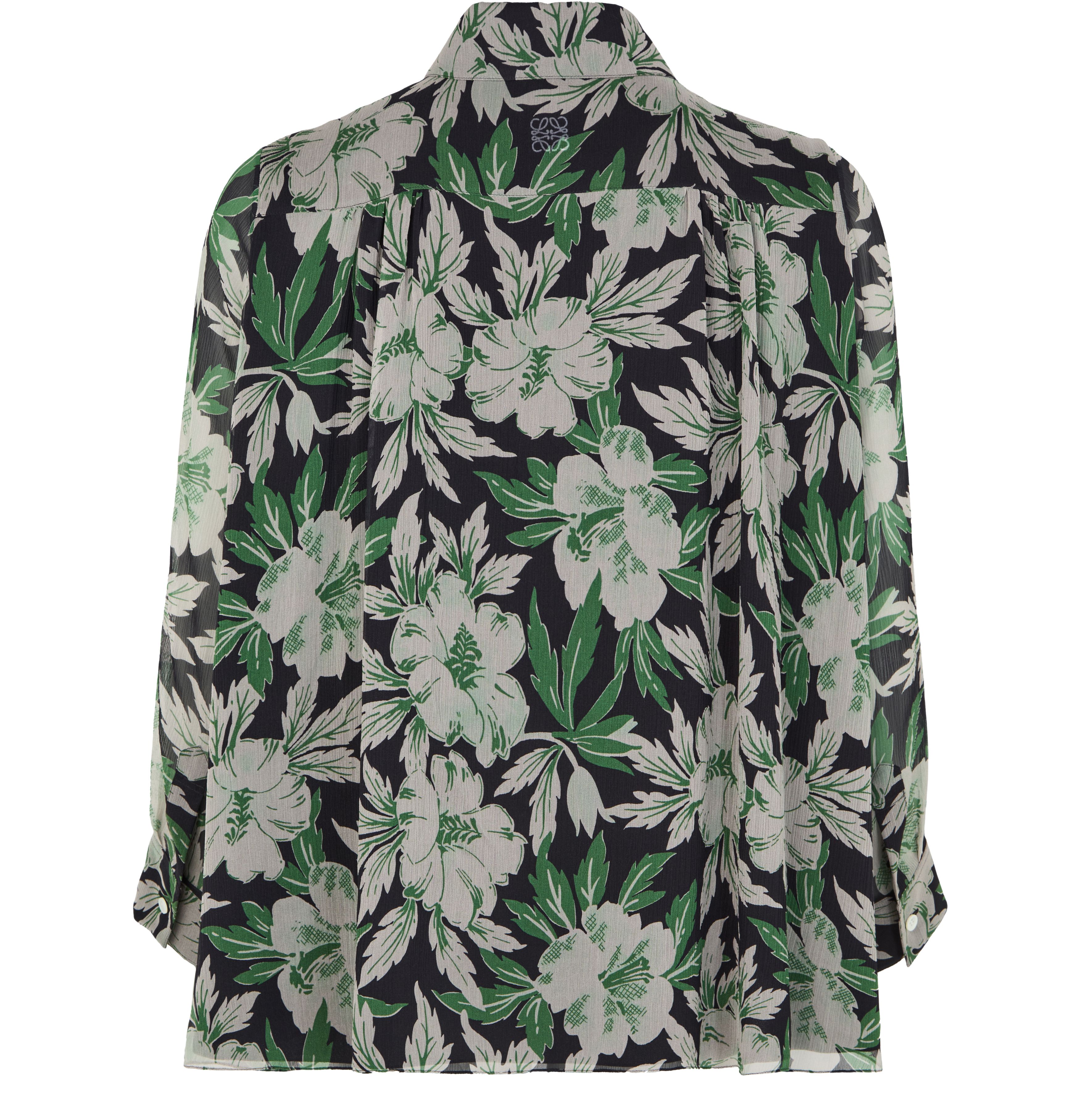 Floral print silk shirt thumbnail 3