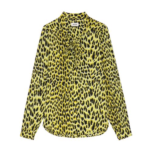 Taos Leopard Silk Blouse