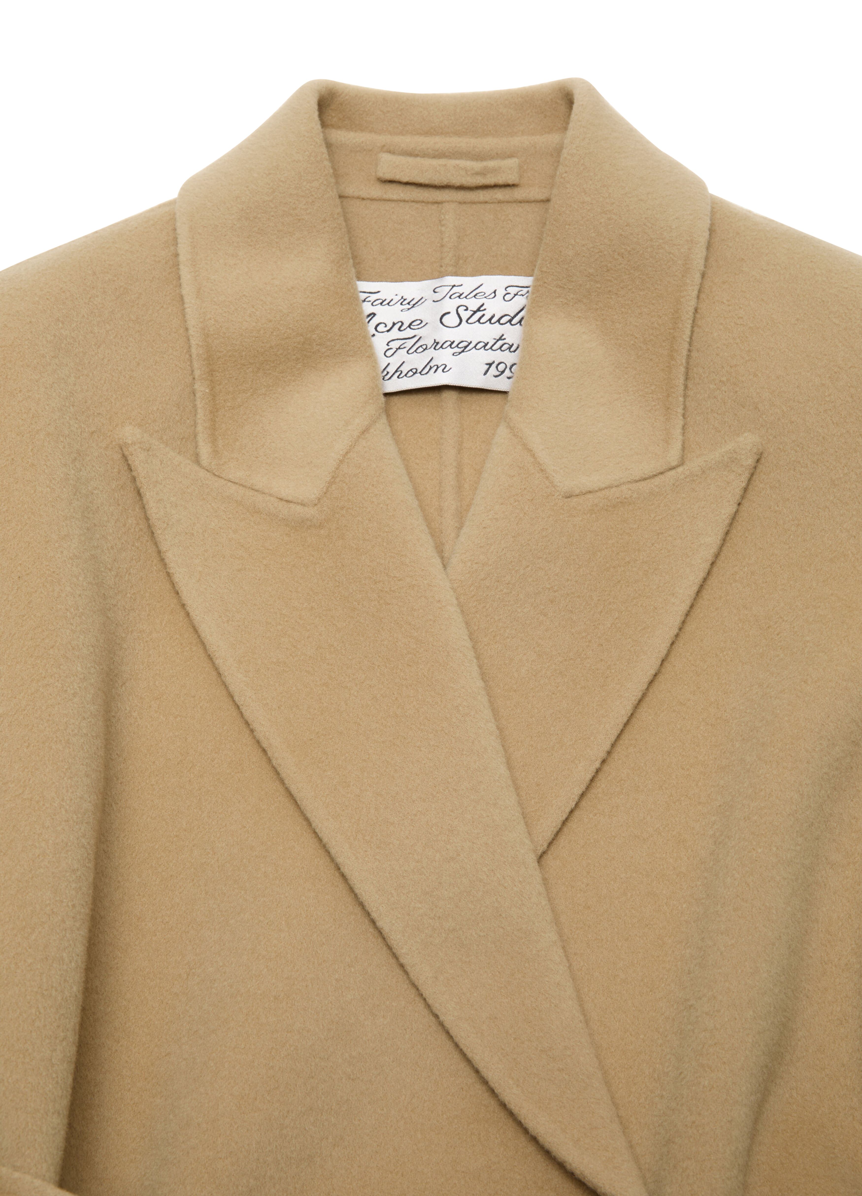 Long belted coat in cashmere blend thumbnail 4