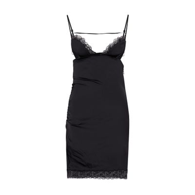 Nensi Dojaka Lace Trim Mini Dress In Black