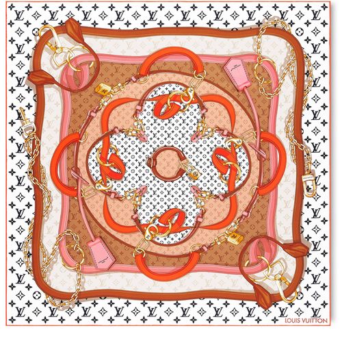 LOUIS VUITTON Flower And Straps Square 70