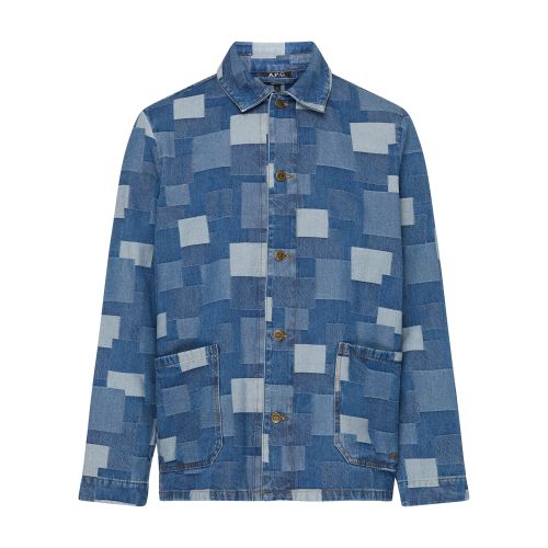 Apc Blue Kerlouan Denim Jacket In Ial_washed_indigo