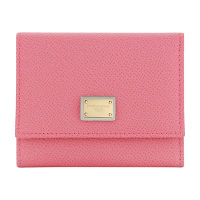 Dolce & Gabbana Leather Dauphine Flap Wallet In Cyclamen_2