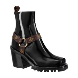 Louis Vuitton Black Patent Leather Sock Boots