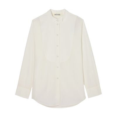 Rohe Long-sleeved Tuxedo Shirt In White
