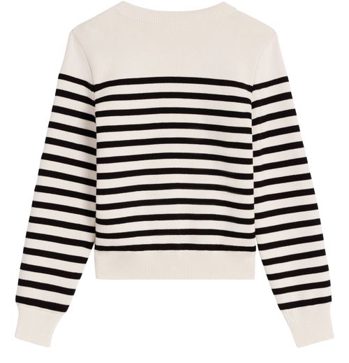 CELINE Crew neck marinière sweater in cotton