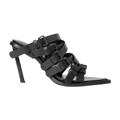 Ann Demeulemeester Nel High Heeled Mules With Belts In Black