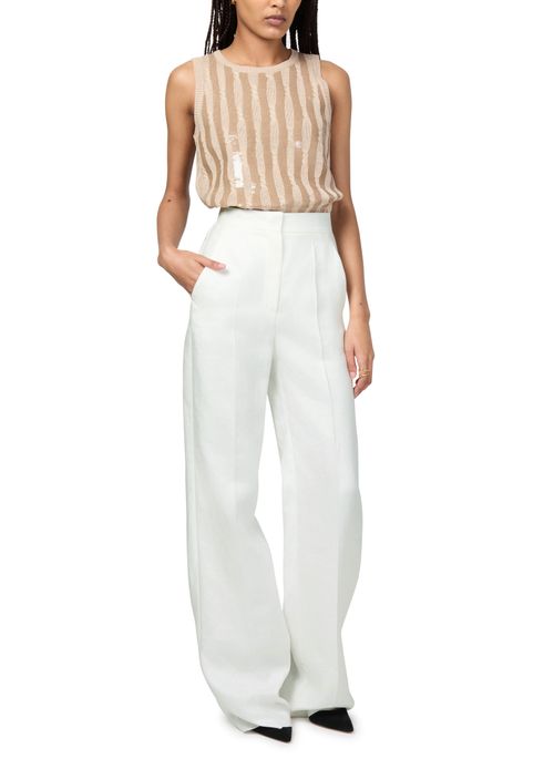 MAX MARA Gerade geschnittene Hose aus Leinen Aversa