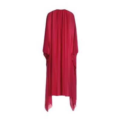 Dolce & Gabbana Long Silk Chiffon Caftan With Drawstring In Multicolor