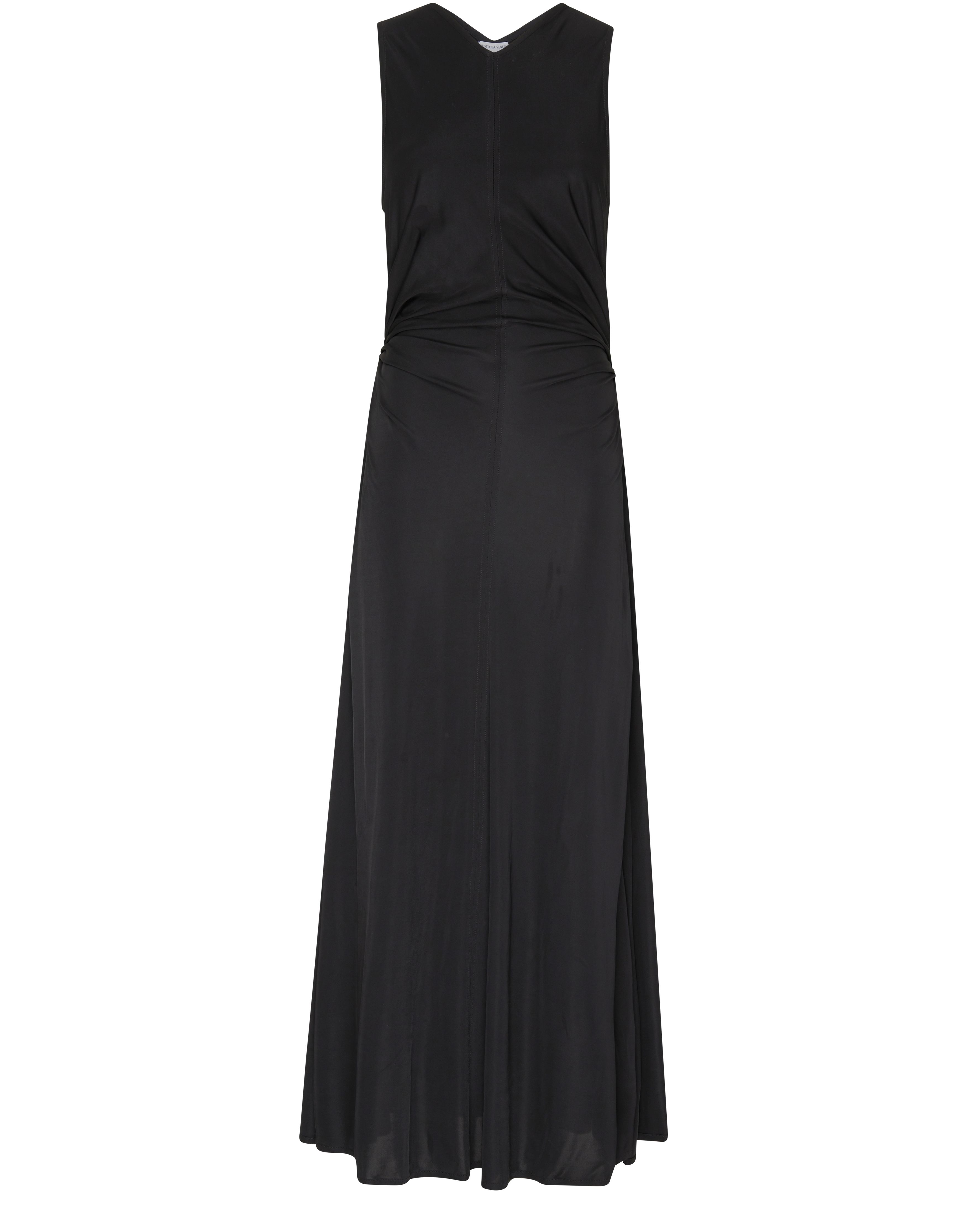 Maxi dress with gathered waist