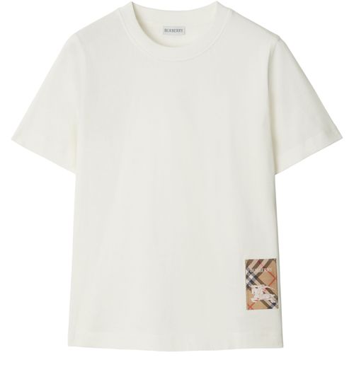 BURBERRY Check Label Cotton T-shirt