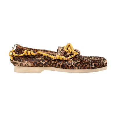 Golden Goose Femme Marron Loafer Cruise En Peau De Poulain Imprimé Léopard