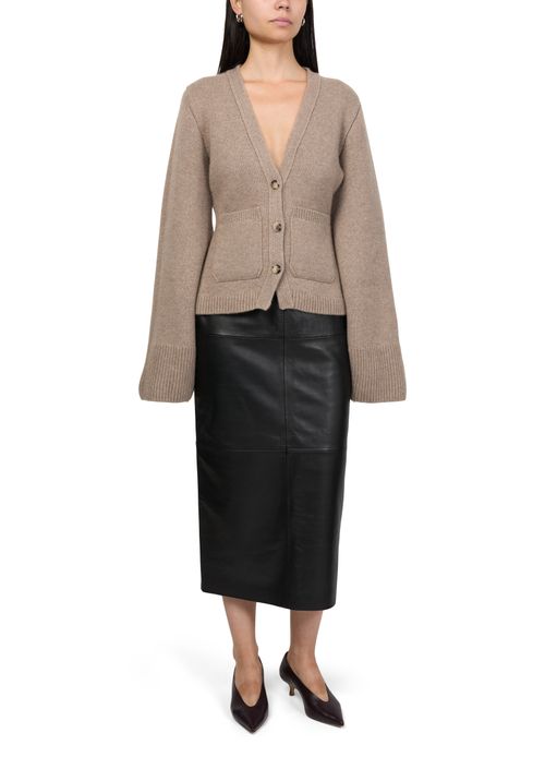 KHAITE Cardigan Kaschmir Scarlet