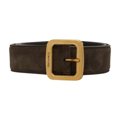 Tom Ford Bucke Belt In Brown