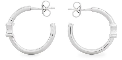 CELINE Triomphe asymmetric hoops in brass with gold finish