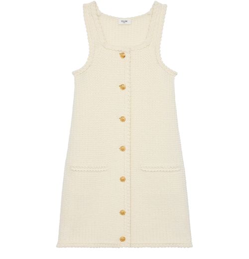 CELINE Mini apron dress in cotton
