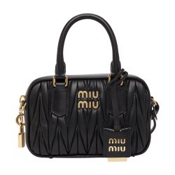Women's Arcadie matelassé nappa leather bag | MIU MIU | 24S