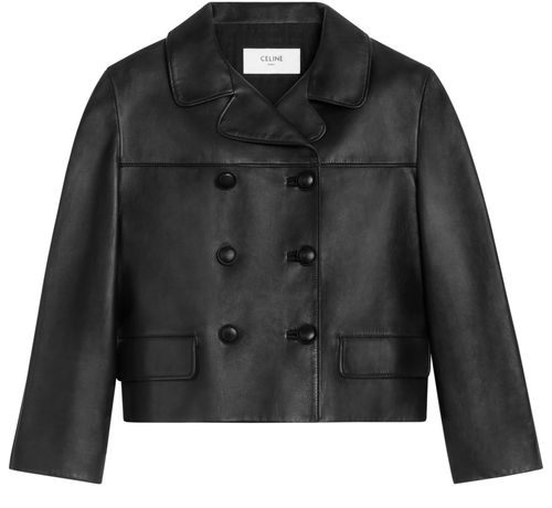 CELINE Cropped jacket in soft lambskin