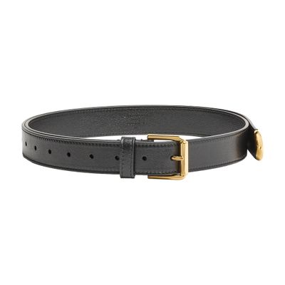 Givenchy Voyou Belt In Shiny Leather In Black