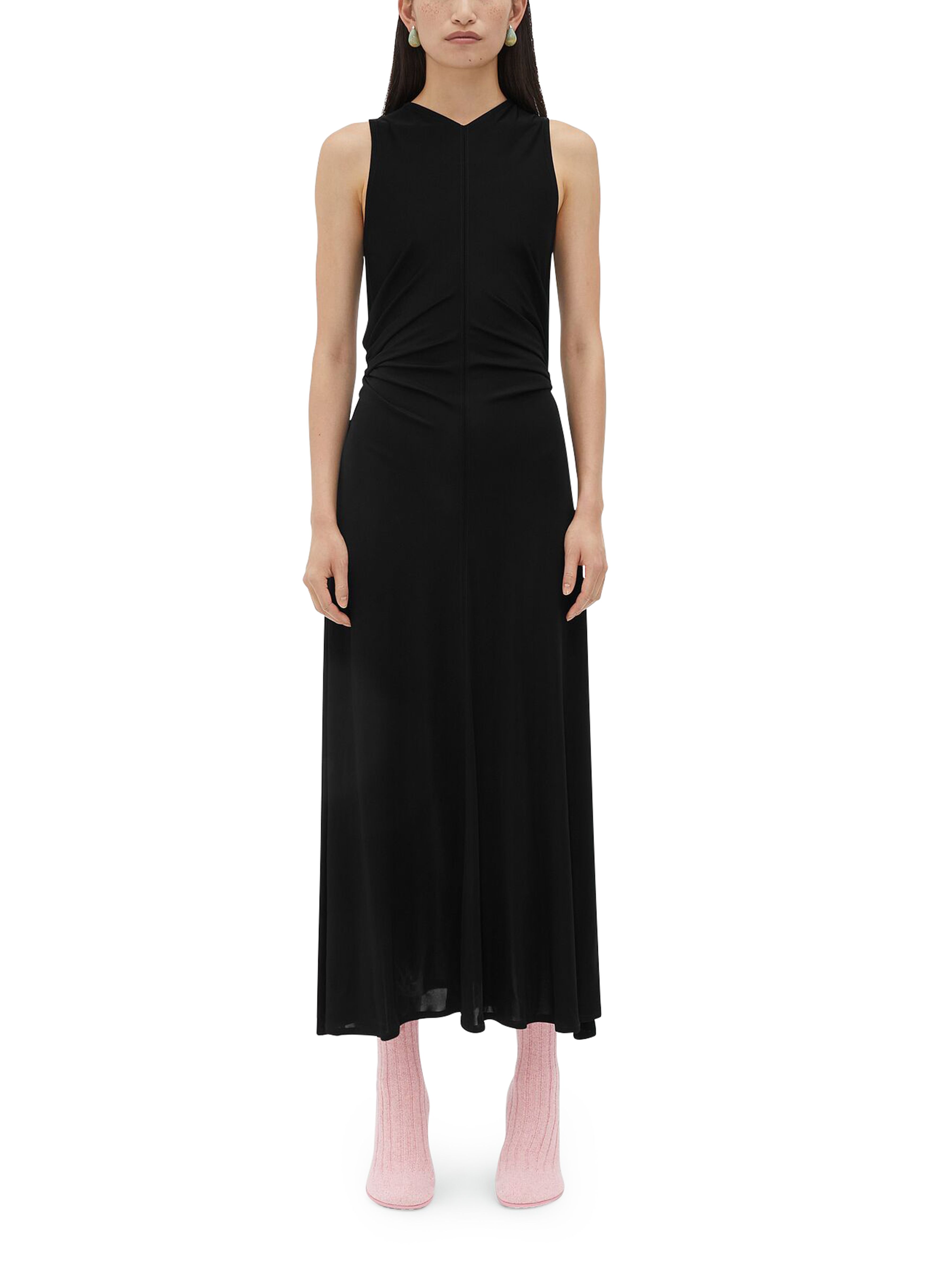 Maxi dress with gathered waist thumbnail 5