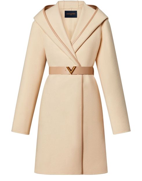 Women s Signature Double Face Hooded Wrap coat LOUIS VUITTON 24S