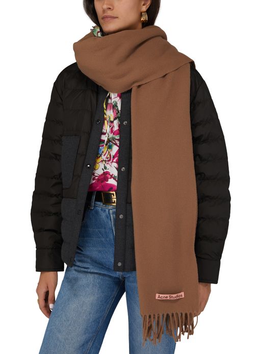 ACNE STUDIOS Fringe wool oversized scarf