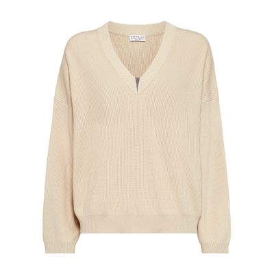 Sweater with monili
