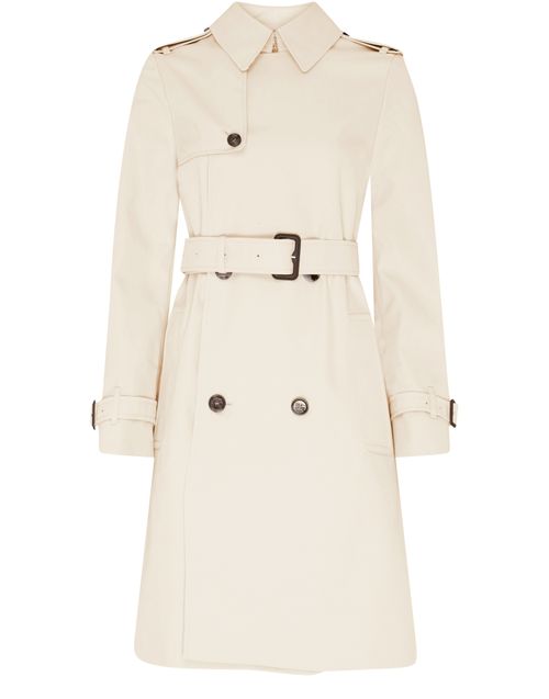BURBERRY Mid-length trench coat in cotton blend