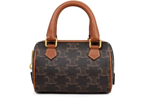 CELINE Mini Boston en toile Triomphe