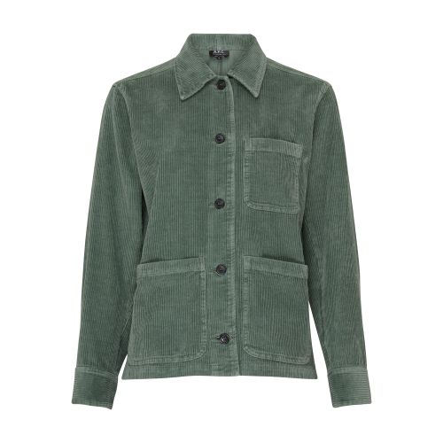 Shop Apc Silvana Jacket In Almond_green