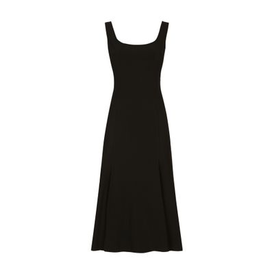 Dolce & Gabbana Calf-length Cady Dress In Black