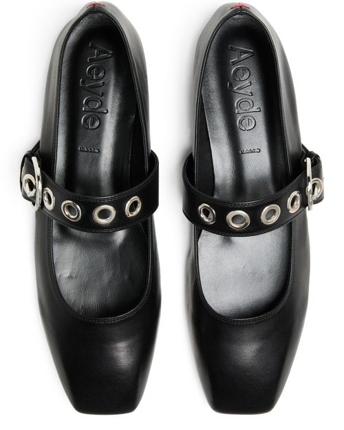 AEYDE Uma Eyelet nappa leather ballet flats