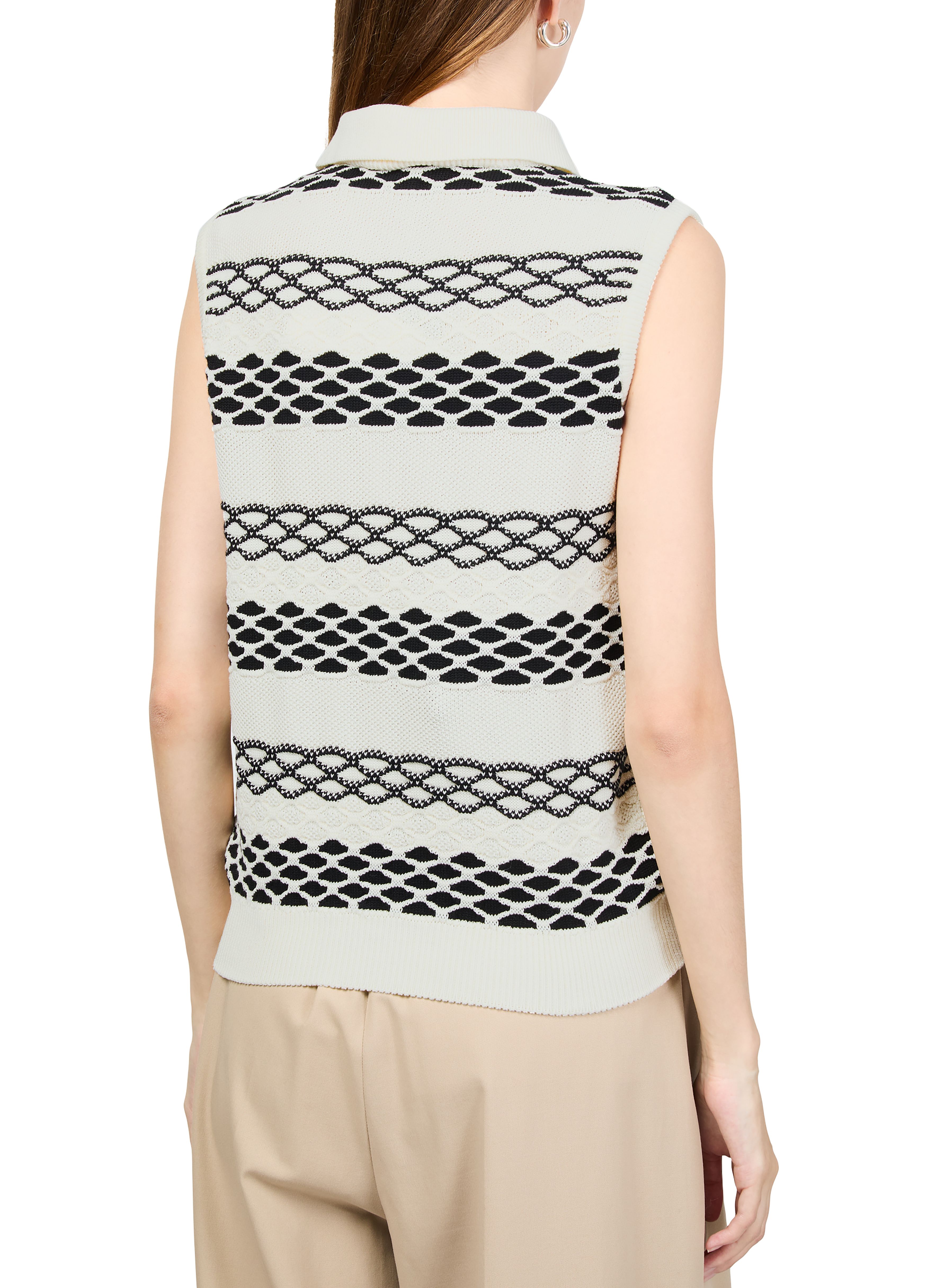 Sleeveless cotton sweater thumbnail 5